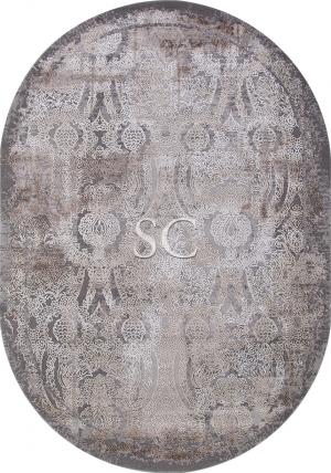 Ковер Armina 03801 grey/brown овал